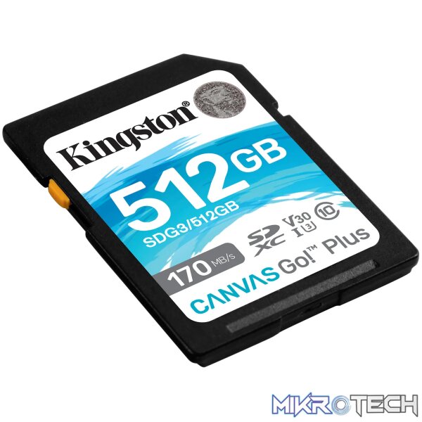 KINGSTON 64GB SDXC CANVAS GO PLUS 170R C10 UHS-I U3 V30 - Image 2