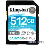 KINGSTON 64GB SDXC CANVAS GO PLUS 170R C10 UHS-I U3 V30