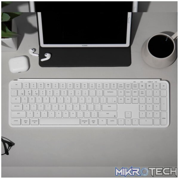 Keychron B6 Pro Ultra-Slim 100% Wireless Keyboard – Ivory White - Image 3