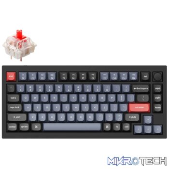 Keychron Q1 75% Red G Pro Switches Aluminium RGB Wired Keyboard - Black