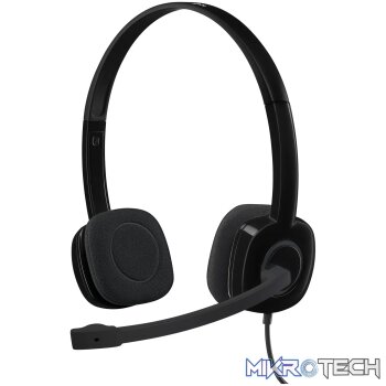 LOGITECH H151 WIRED STEREO HEADSET 3.5MM - BLACK