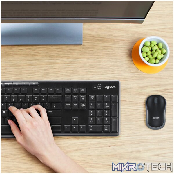 LOGITECH MK270 WIRELESS MOUSE & KEYBOARD COMBO - BLACK - Image 3