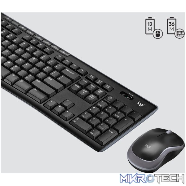 LOGITECH MK270 WIRELESS MOUSE & KEYBOARD COMBO - BLACK - Image 6