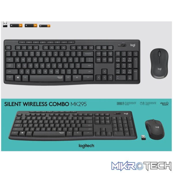 LOGITECH MK295 WIRELESS SILENT MOUSE & KEYBOARD COMBO - Image 9