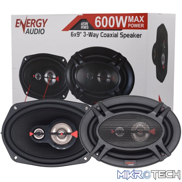 Energy Audio DRIVE693 3-Way 600W Coaxial 6x9 Speakers - Image 4