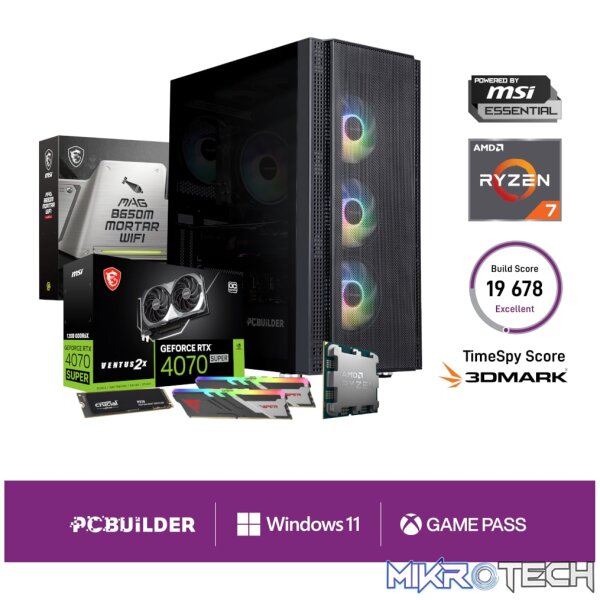 PCBuilder Ryzen 7 7700X TACTICIAN Windows 11 Gaming PC PCBuilder Ryzen 7 7700X TACTICIAN Windows 11 Gaming PC