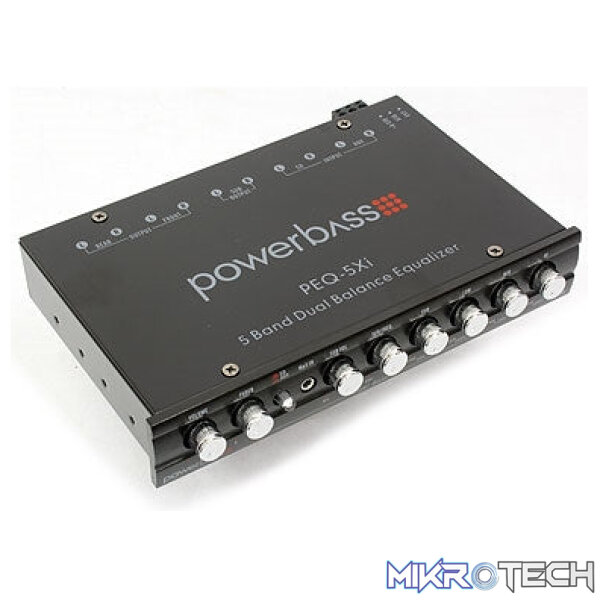 PEQ-5Xi Powerbass PEQ-5Xi 5-Band Dual Balance Equalizer - Image 1