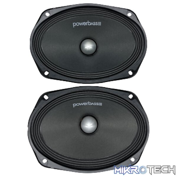 PMB-69PRO Powerbass PMB-69PRO 6"x9" Inch 1200W Pro MID Speakers - Image 1