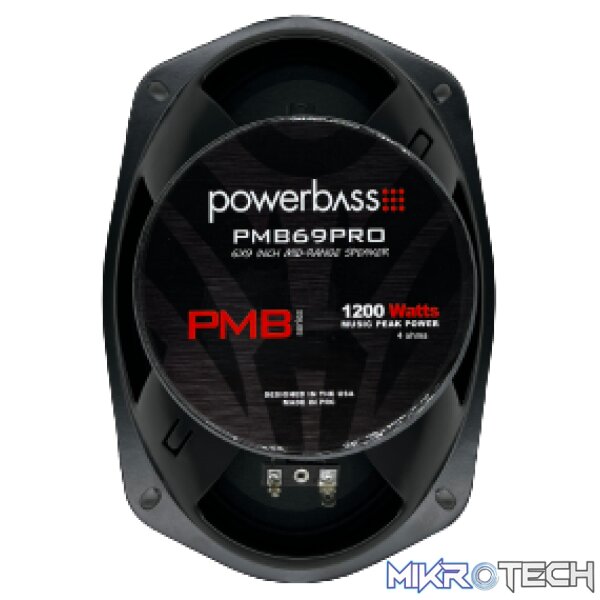Powerbass PMB-69PRO 6"x9" Inch 1200W Pro MID Speakers - Image 3