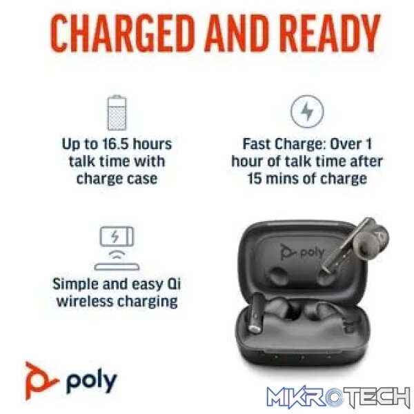 POLY VOYAGER FREE 60 BT HC USB-A BT700D NC BLACK - Image 9