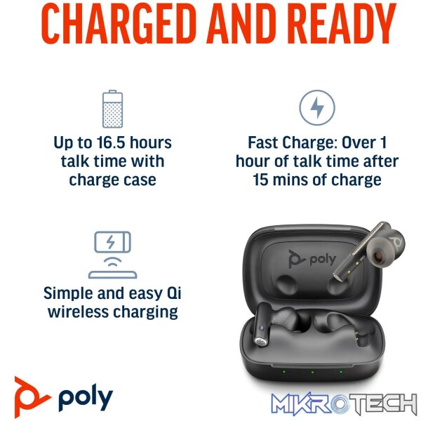 POLY VOYAGER FREE 60 BT HC USB-A BT700D NC BLACK - Image 10