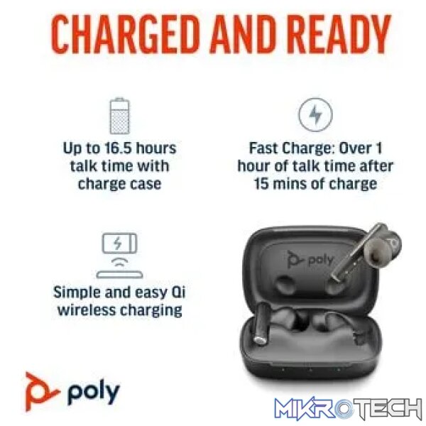 POLY VOYAGER FREE 60 BT HC USB-C BT700D NC BLACK - Image 11