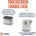 POLY VOYAGER FREE 60+ BT TS HC USB-A BT700D NC WHITE - Image 11