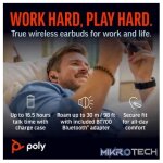 POLY VOYAGER FREE 60+ BT TS HC USB-A BT700D NC WHITE - Image 12