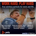POLY VOYAGER FREE 60+ BT TS HC USB-A BT700D NC WHITE - Image 6