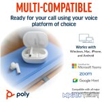 POLY VOYAGER FREE 60+ BT TS HC USB-A BT700D NC WHITE - Image 8