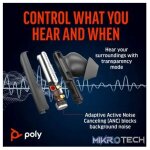 POLY VOYAGER FREE 60+ BT TS HC USB-A BT700D NC WHITE - Image 9