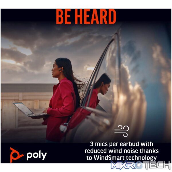 POLY VOYAGER FREE 60+ BT TS HC USB-A BT700D NC WHITE - Image 10