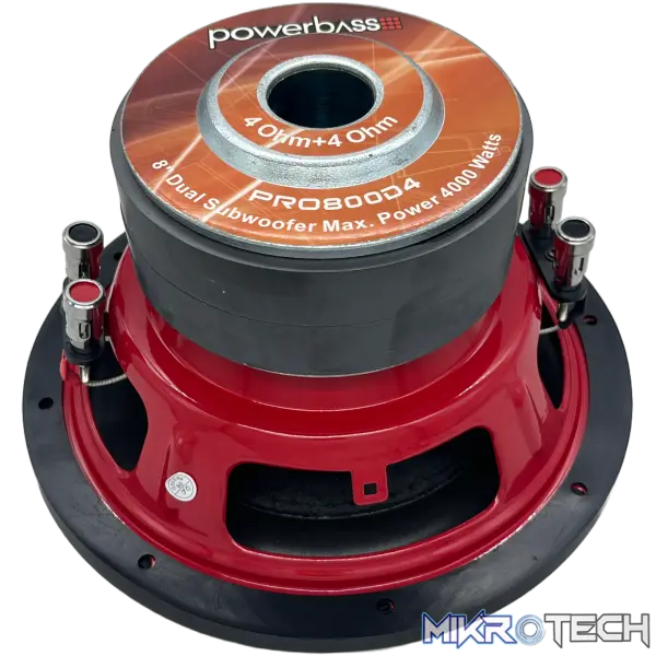 Powerbass PRO800D4 8" 4000w DVC Subwoofer - Image 3
