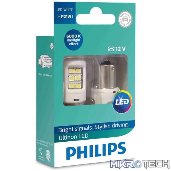 Philips-11498ULWX2-LED-Conversion-Kit_3 PHILIPS LED P21W WHITE Ultinon 6000K Park Light Bulbs - Image 1