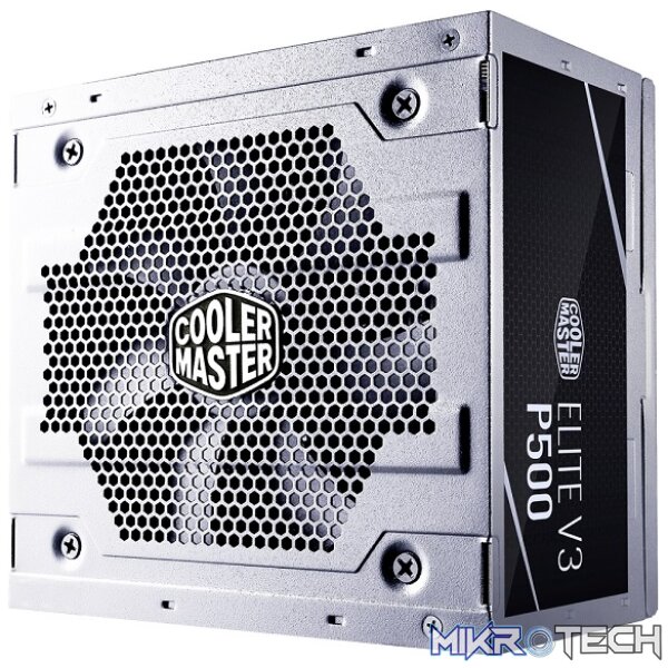 Product Cooler Master Elite V3 P500W 230V Power Supply Active PFC + Forward Topology Design And 75% Efficiency @ Typical Load - Grey Colour - Image 1
