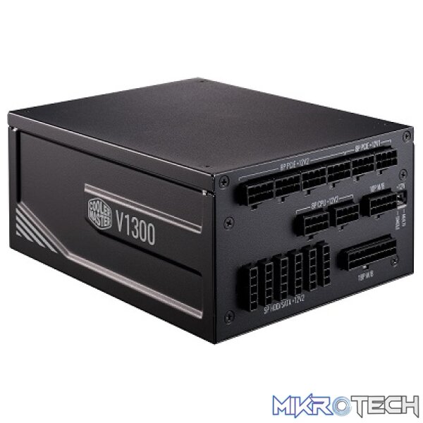 Cooler Master V Platinum Series 1300W 80Plus Platinum Certified Full Modular Power Supply With 1X 135mm TBB Fan And Single / Mult-Rail Switch - Black Colour - Image 2
