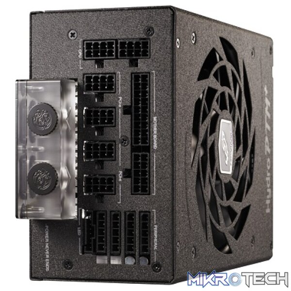 FSP Hydro PTM+ 1200W 80Plus Platinum Certification And Hybrid Cooling System With 135mm Silent Fan And Liquid Cooling - Black Colour - Image 2