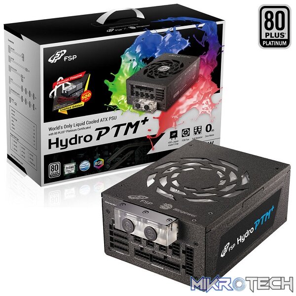 FSP Hydro PTM+ 1200W 80Plus Platinum Certification And Hybrid Cooling System With 135mm Silent Fan And Liquid Cooling - Black Colour - Image 4