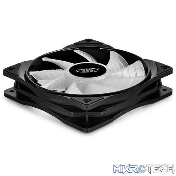 DeepCool RF120MM 3IN1 RGB Case Fan Set Features 18X RGB LEDs With 6X Ultra-Bright LEDs on Each Fan - Black Colour - Image 2