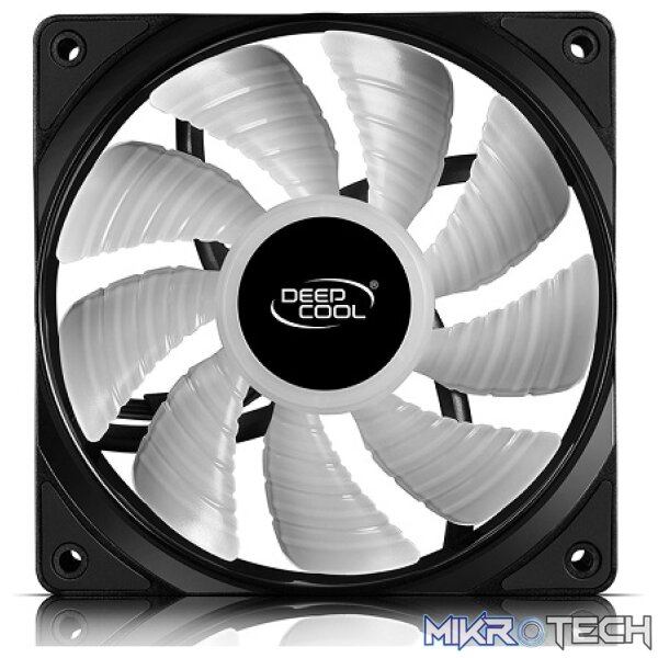 DeepCool RF120MM 5IN1 RGB LED Case Fan Set Features 30X RGB LEDs With 6X Ultra-Bright LEDs On Each Fan - Black Colour - Image 2