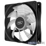 DeepCool RF120MM Case Fan With Built-in High Brightness Red LED and Powered via 4Pin Molex / 3Pin M/B Connector - Black Colour - Image 2