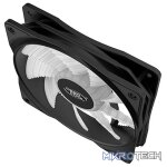 DeepCool RF120MM Case Fan With Built-in High Brightness Red LED and Powered via 4Pin Molex / 3Pin M/B Connector - Black Colour - Image 4