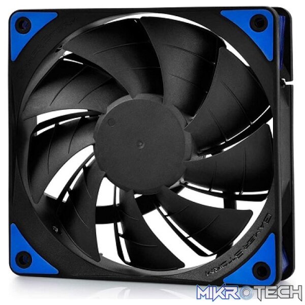 DeepCool TF120MM Case Fan With Built-in Blue LED and Unique Patented 2-Layer Blade Design - Black Colour - Image 2