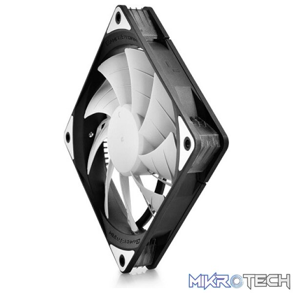 DeepCool TF120MM Case Fan With Built-in White LED Lighting and Features Unique Patented 2-Layer Blade Design - Black Colour - Image 3