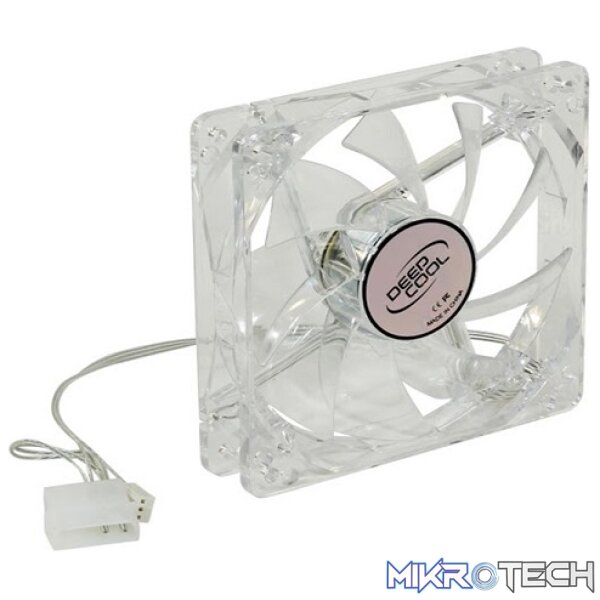 DeepCool XFAN 120mm Case Fan With Blue LED and High-Quality Transparent Material Fan Structure - Clear Colour - Image 2