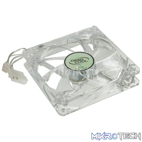 DeepCool XFAN 120mm Case Fan With Blue LED and High-Quality Transparent Material Fan Structure - Clear Colour - Image 3