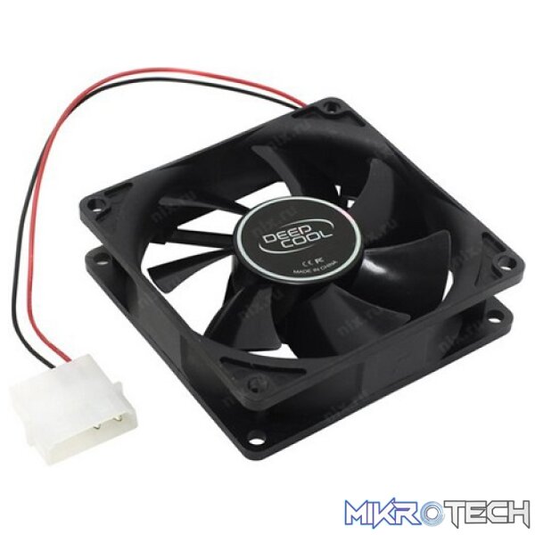 DeepCool XFAN 80mm Non-LED Case Fan With High-Quality Black Material Fan Structure and Low-Noise and Silent Operations - Black Colour - Image 2