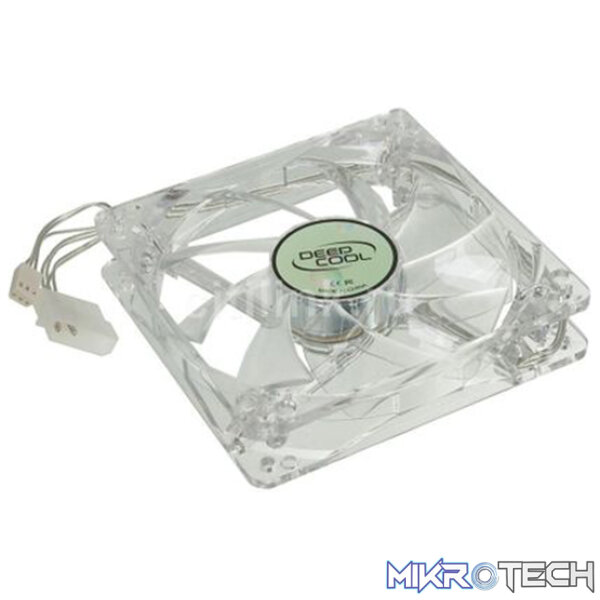 DeepCool XFAN 80mm Hydro Bearing Case Fan With Blue LED Lighting with High Quality Transparent Material and Low-noise operations - Clear Colour - Image 5