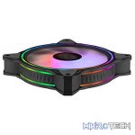 Cooler Master MasterFan MF120MM Hale 3-In-1 Addressable RGB Case Fan Set With Dual Loop ARGB Lighting And Hybrid Fan Blade Design - Black Colour - Image 2