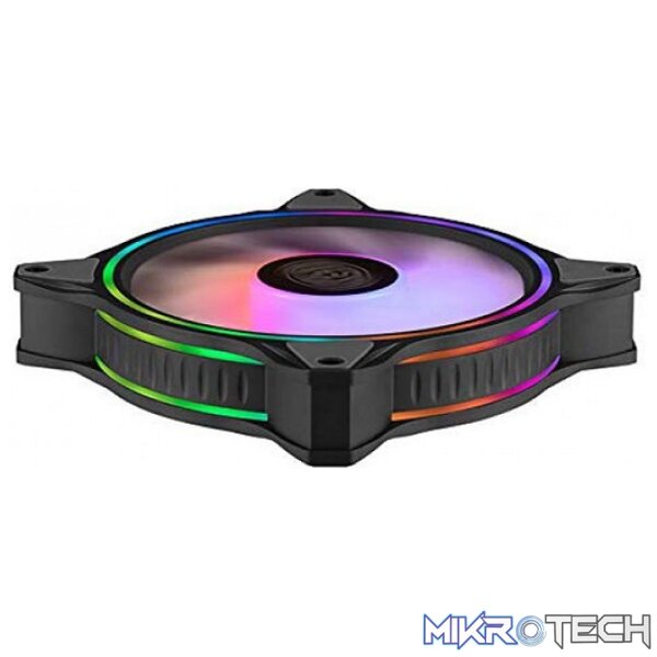 Cooler Master MasterFan MF120MM Hale 3-In-1 Addressable RGB Case Fan Set With Dual Loop ARGB Lighting And Hybrid Fan Blade Design - Black Colour - Image 2