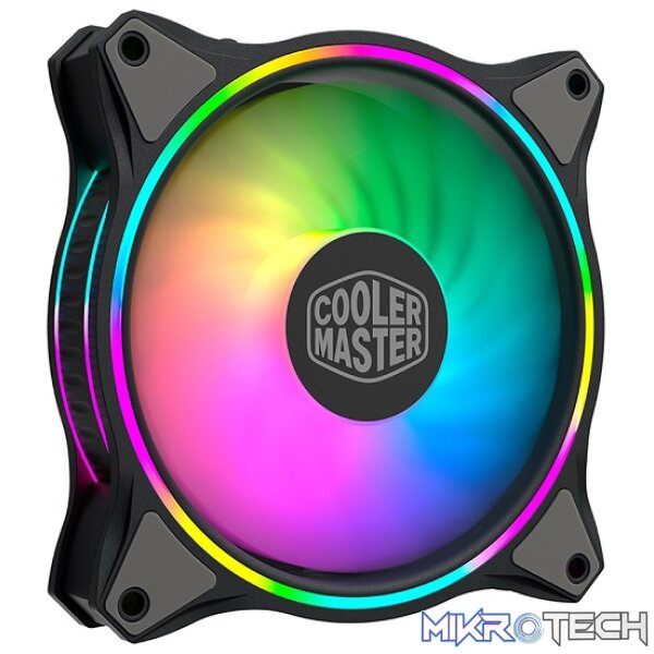 Cooler Master MasterFan MF120MM Hale 3-In-1 Addressable RGB Case Fan Set With Dual Loop ARGB Lighting And Hybrid Fan Blade Design - Black Colour - Image 3