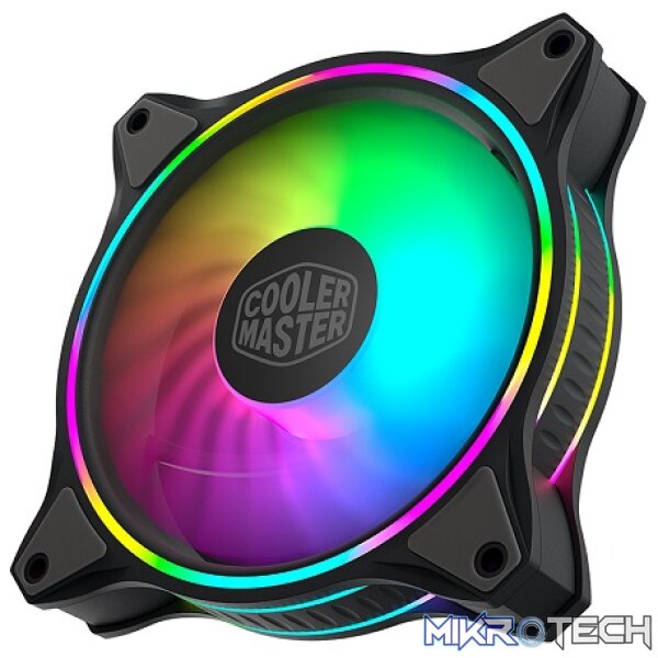 Cooler Master MasterFan MF120 Halo ARGB Case Fan With Dual Loop ARGB Lighting And Silent Cooling Technology - Black Colour - Image 3