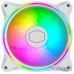 Cooler Master MasterFan MF120MM Halo Addressable RGB Case Fan with Hybrid Fan Blade Design And Smart Fan Sensor for Jam Protection - White Colour - Image 2