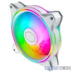 Cooler Master MasterFan MF120MM Halo Addressable RGB Case Fan with Hybrid Fan Blade Design And Smart Fan Sensor for Jam Protection - White Colour - Image 3