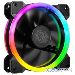 Cooler Master MasterFan MF120 S2 120mm Case Fan With Dual-Loop A-RGB Lighting of 16 pcs LED's and Air Balance Fan Design With Anti-Vibraion Mounting - Black Colour