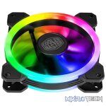 Cooler Master MasterFan MF120 S2 120mm Case Fan With Dual-Loop A-RGB Lighting of 16 pcs LED's and Air Balance Fan Design With Anti-Vibraion Mounting - Black Colour - Image 3