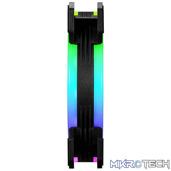 Cooler Master MasterFan MF120 S2 120mm Case Fan With Dual-Loop A-RGB Lighting of 16 pcs LED's and Air Balance Fan Design With Anti-Vibraion Mounting - Black Colour - Image 4