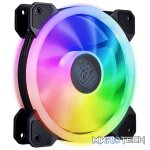 Cooler Master MasterFan MF120 S3 ARGB Case Fan With Hybrid Fan Blade Design, Silent Cooling Technology And Tri-loop ARGB Lighting - Black Colour