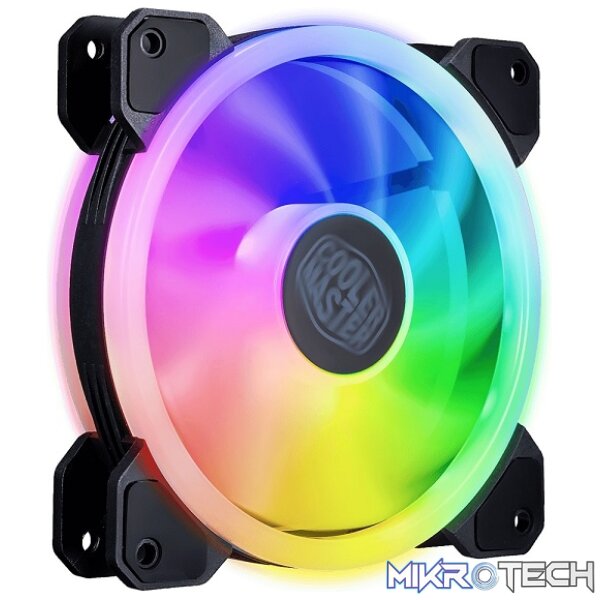 Product Cooler Master MasterFan MF120 S3 ARGB Case Fan With Hybrid Fan Blade Design, Silent Cooling Technology And Tri-loop ARGB Lighting - Black Colour - Image 1