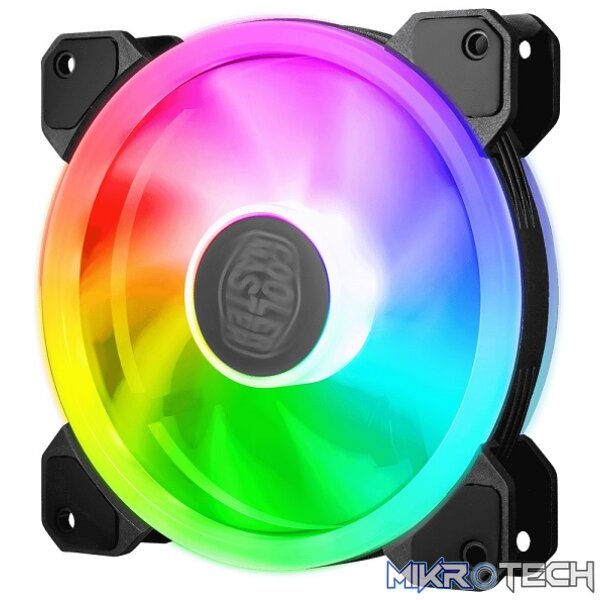 Cooler Master MasterFan MF120 S3 ARGB Case Fan With Hybrid Fan Blade Design, Silent Cooling Technology And Tri-loop ARGB Lighting - Black Colour - Image 2